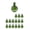 Green - Pack of 16, variant on Serene Spaces Living Clear Bottleneck Bulb Glass Vase, 5.3" Dia & 7.48" Tall, Pack of 2