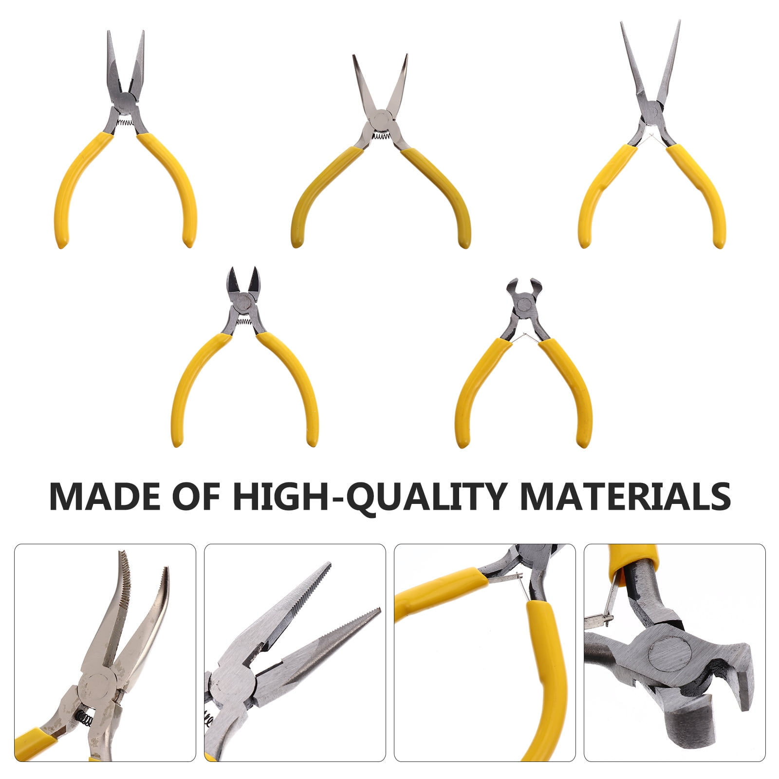 OUNONA 10 pcs  Mini DIY Jewelry Pincer Accessories Handmade Craft Clamp Beading Tools