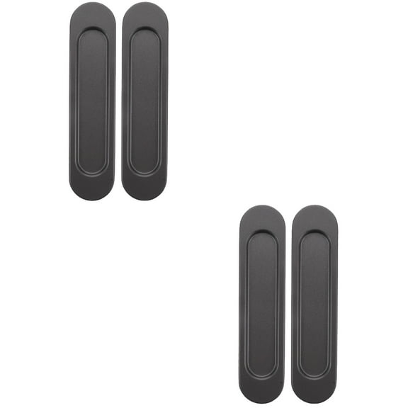 4 pcs  Oval Recessed Sliding Door Pulls Aluminum Alloy Sliding Glass Door Handles