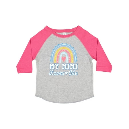 

Inktastic My Mimi Loves Me Retro Rainbow Gift Toddler Toddler Girl T-Shirt