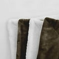 thumbnail image 3 of Elegant Comfort Reversible and Ultra-Plush Flannel Fleece Sherpa Throw- Lightweight Soft and Cozy- All Season Decorative Throw, Perfect for Lounging, 50 x 60 inches, Chocolate Brown, 3 of 6