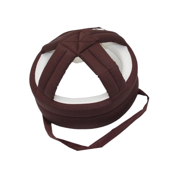 Casco anticaída para personas mayores, grueso, transpirable, , portátil, ajustable. Café