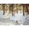 thumbnail image 2 of Palmer, Walter Launt 18x14 Black Ornate Wood Framed with Double Matting Museum Art Print Titled - Ice In The Glen, 2 of 4