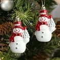 thumbnail image 6 of HengDidi 2 Pc Christmas Snowman Ornament Set for Tree Hanging Decor Small Pendant Festive Home Party Decoration, 6 of 6