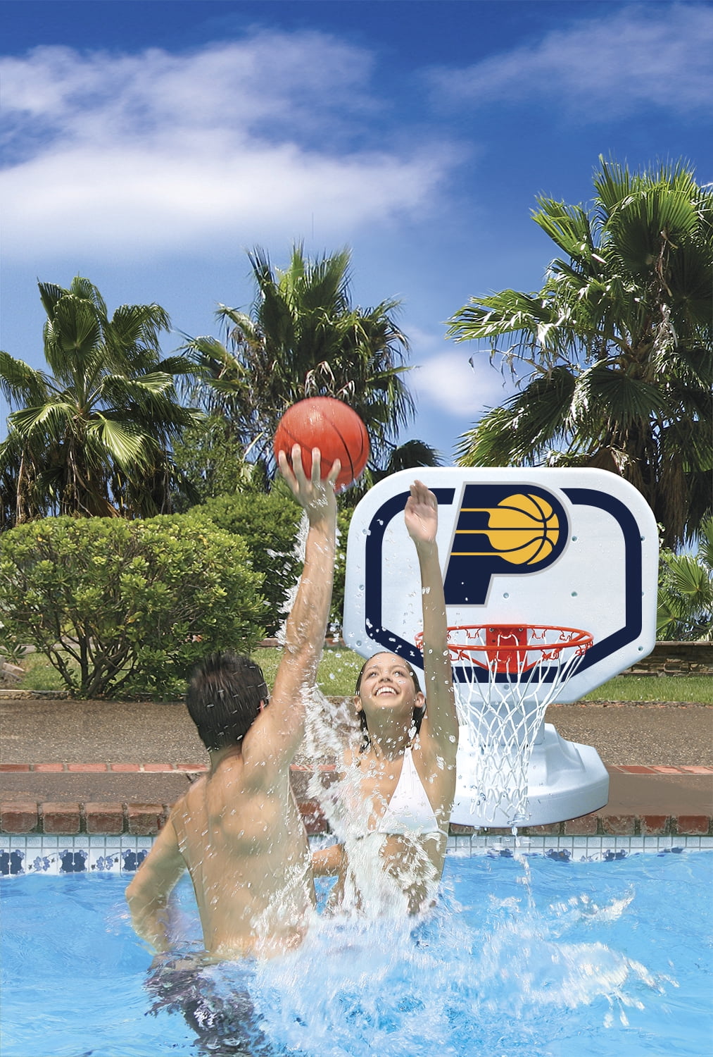 Poolmaster Indiana Pacers NBA USA Competition-Style Poolside Basketball Game