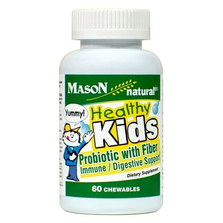 Natural Healthy Kids Probiotic With Fiber Chewable Tablets, Immune Support, 60 Ea, 3 Pack