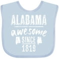 thumbnail image 3 of Inktastic Alabama Awesome Since 1819 Boys or Girls Baby Bib, 3 of 4