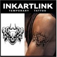 thumbnail image 1 of shiyou-Tattoo Tech, 2 Sheets Medium Semi Permanent Tattoo, Adult Art Design Temporary Tattoos, Lasts 1-2 Weeks, Waterproof, Realistic Look, No Adhesive, No Reflection (Devil Design), 1 of 4