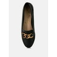 thumbnail image 4 of Chunky Metal Chain Faux Leather Loafers, 4 of 9