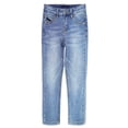 thumbnail image 1 of KIDSCOOL SPACE Girl Jeans,Big Kid Straight Slim Fit Elastic Band Inside Denim Jeans Pants,Light Blue,7-8 Years, 1 of 6