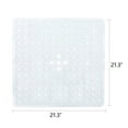 thumbnail image 3 of ANMINY Square Bath Shower Tub Mat 21 x 21 in Non-Slip Stall Mat with Suction Cups with Drain Holes, 3 of 3