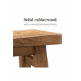 thumbnail image 6 of Ergode 24" Sonoma Saddle Stool - Rustic Solid Rubberwood Counter Height Stool with Wide Curved Seat and Footrests - Barnwood, 6 of 7