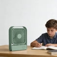thumbnail image 6 of Desk Fan | 4 Speeds Foldable Wind Blower,90 Degree Oscillating Foldable Portable Fan | for Desktop, Travel, Camping, Bedroom, Dorm, Bedside (Green), 6 of 6