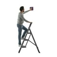 thumbnail image 3 of Thehsnt Step Ladder, 3 Step Ladder Folding Step Stool, Multi-Purpose Collapsible Ladder for Home or RV Outdoor Work, Heavy Duty 330 lbs Load, 3 of 9