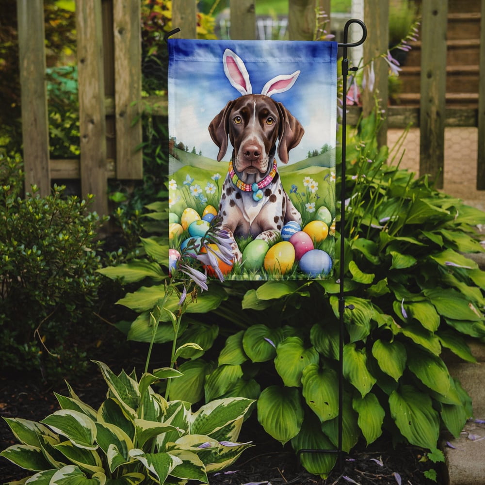 German Shorthaired Pointer Easter Egg Hunt Garden Flag 11.25 in x 15.5 in