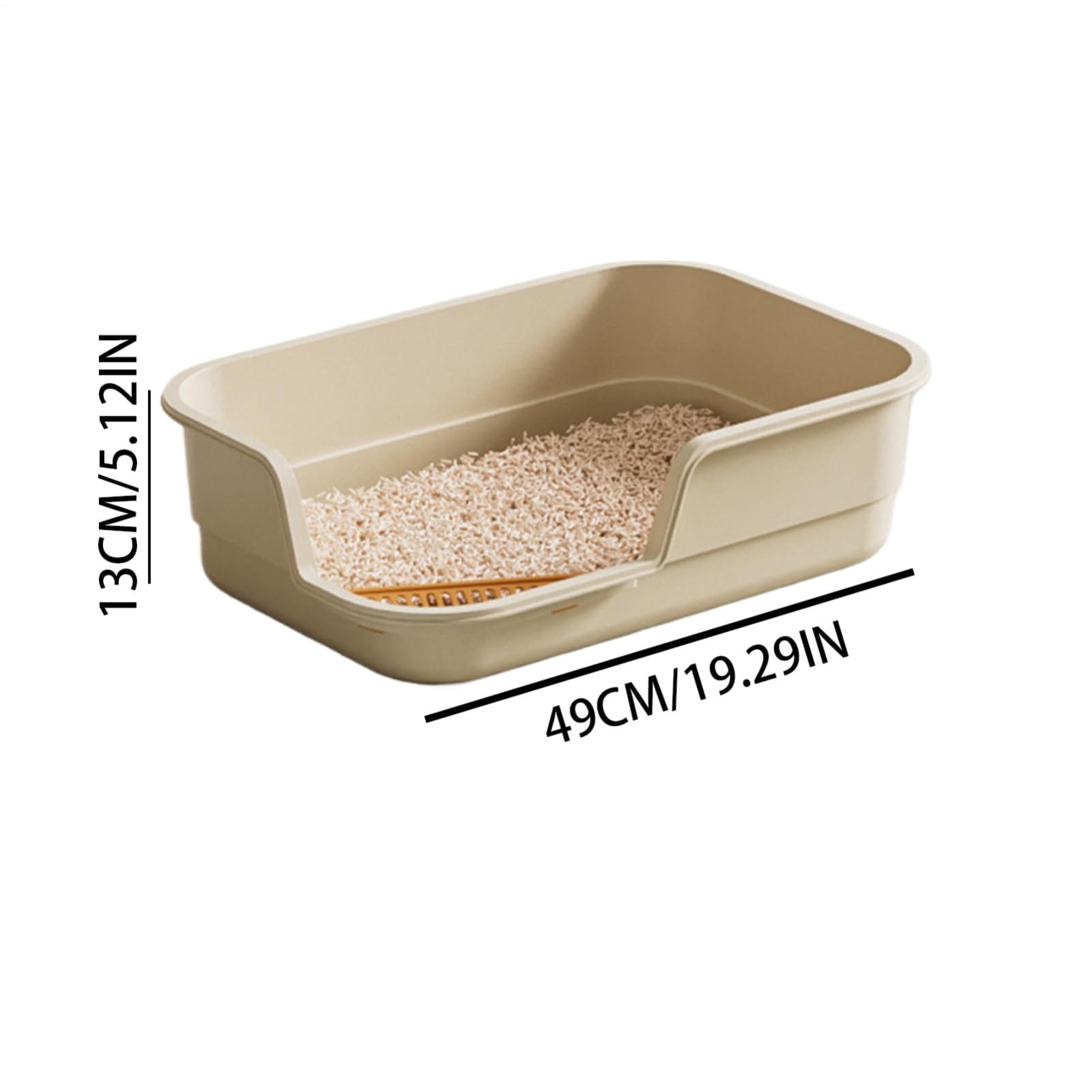 Extra Large Semi Enclosed Cat Litter Box High Sides Low Entry Open Top Kitty Toilet Splash Control for Senior Cats Kittens Multi Cat Home Apartment Senior Cats Multi Cat Clean Home Litter Control