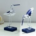 thumbnail image 3 of Wooden Seagulls Figurine Nautical Decorations Desktop Mediterranean Coastal Beach for Home Bathroom Living Room Garden, 3 of 10