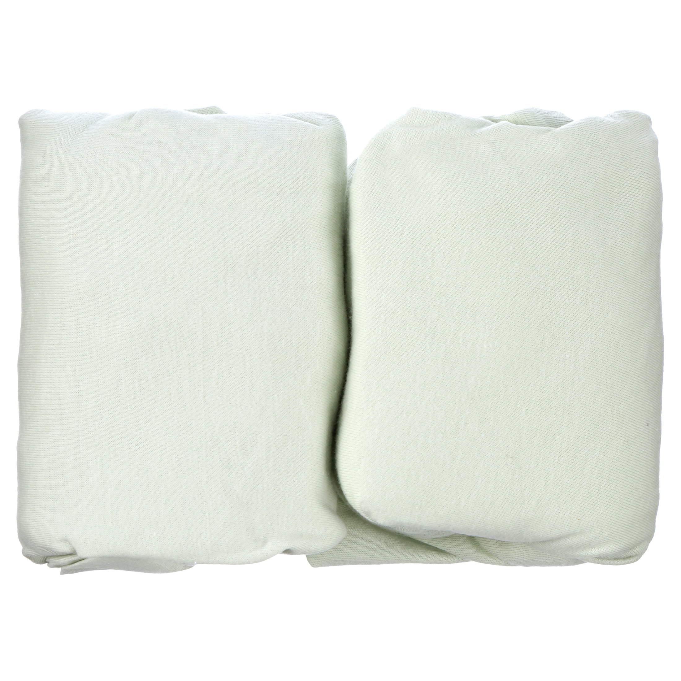 American Baby Company 2 Pack 100% Natural Cotton Fitted Pack and Play Sheets 39" x 27" - Soft & Breathable Pack N Play Sheets for Playard & Mini Crib Mattress, Celery, for Boys & Girls