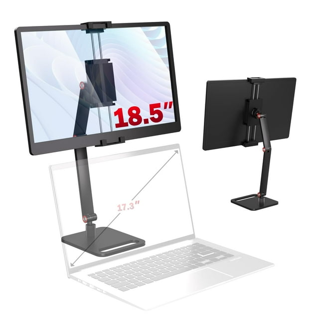 Portable Monitor Stand Holder for 6-18.5 Inch,Universal Desktop Version Expandable Display Base Adjustable Portable Monitor Desktop Clamp,Long Stand,T