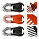 thumbnail image 3 of Xiao Hua Pinzas para el pelo tipo banana de 6 piezas, flexibles, para coletas, herramienta de peinado para mujeres (4 negras y 2 marrones), 3 of 5