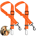 thumbnail image 1 of Cinturón de seguridad para perros, 2 paquetes de cinturón de seguridad ajustable para mascotas, arnés de coche para perros elástico y duradero, cinturón de seguridad de nailon reflectante para, 1 of 8