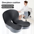 thumbnail image 2 of IBTORO Ergonomic Seat Cushion with Lumbar Support - Gel Memory Foam Pillow for Office Chair, Car & Wheelchair, Gray Two-Tone, 2 of 9