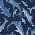 thumbnail image 4 of Yayeee Shower Curtain with Hooks 72"x72" Waterproof Fabric Bathroom Hanging Decor, Watercolor Shark Pattern, 4 of 5