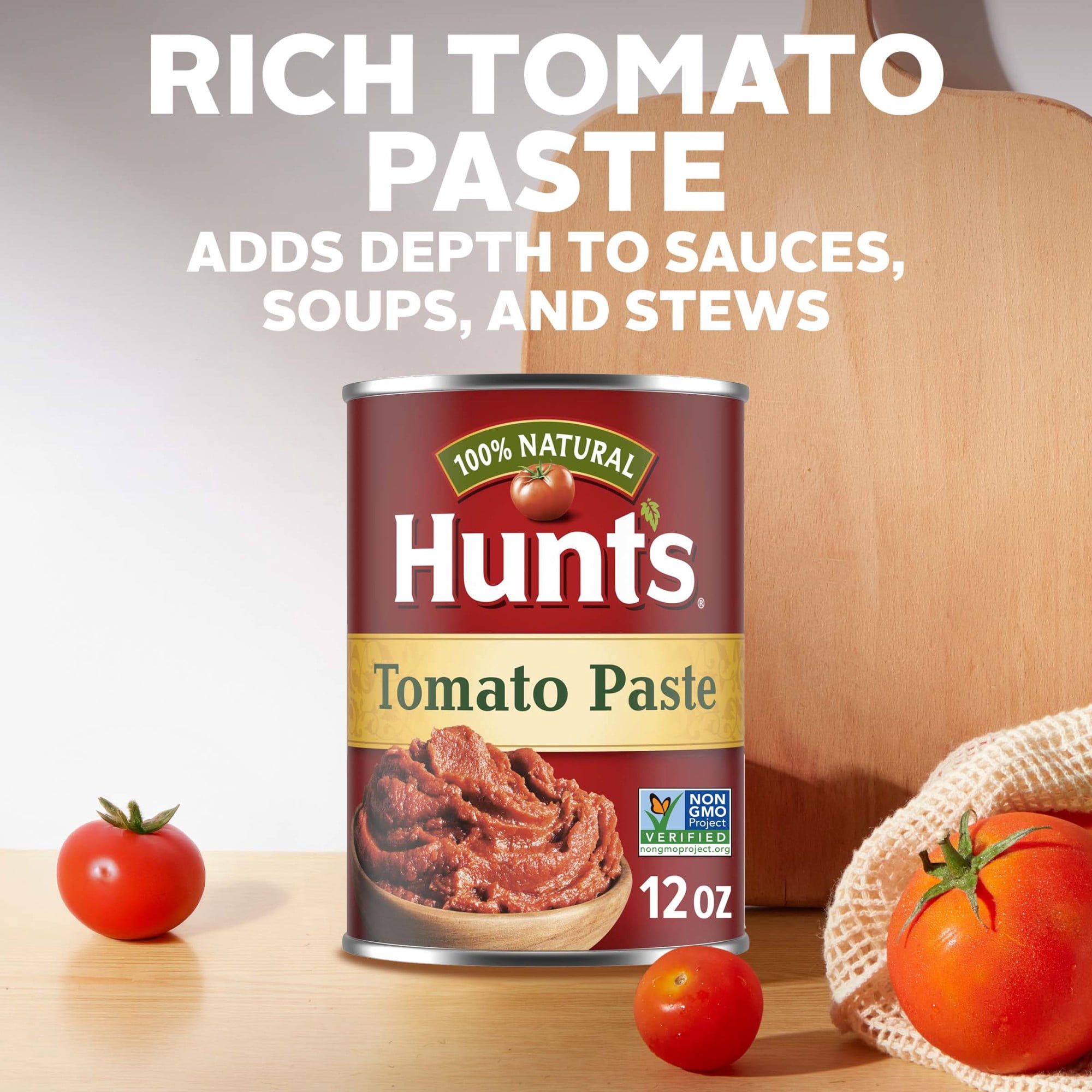 (24 pack) Hunt’s Tomato Paste, Perfect for Chili & Soups, 12 oz. Can