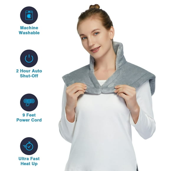 Yiwa Neck and Shoulder Heating Pad, Fast-Heating Electric Wrap for Back, Pain Relief, and Relaxation