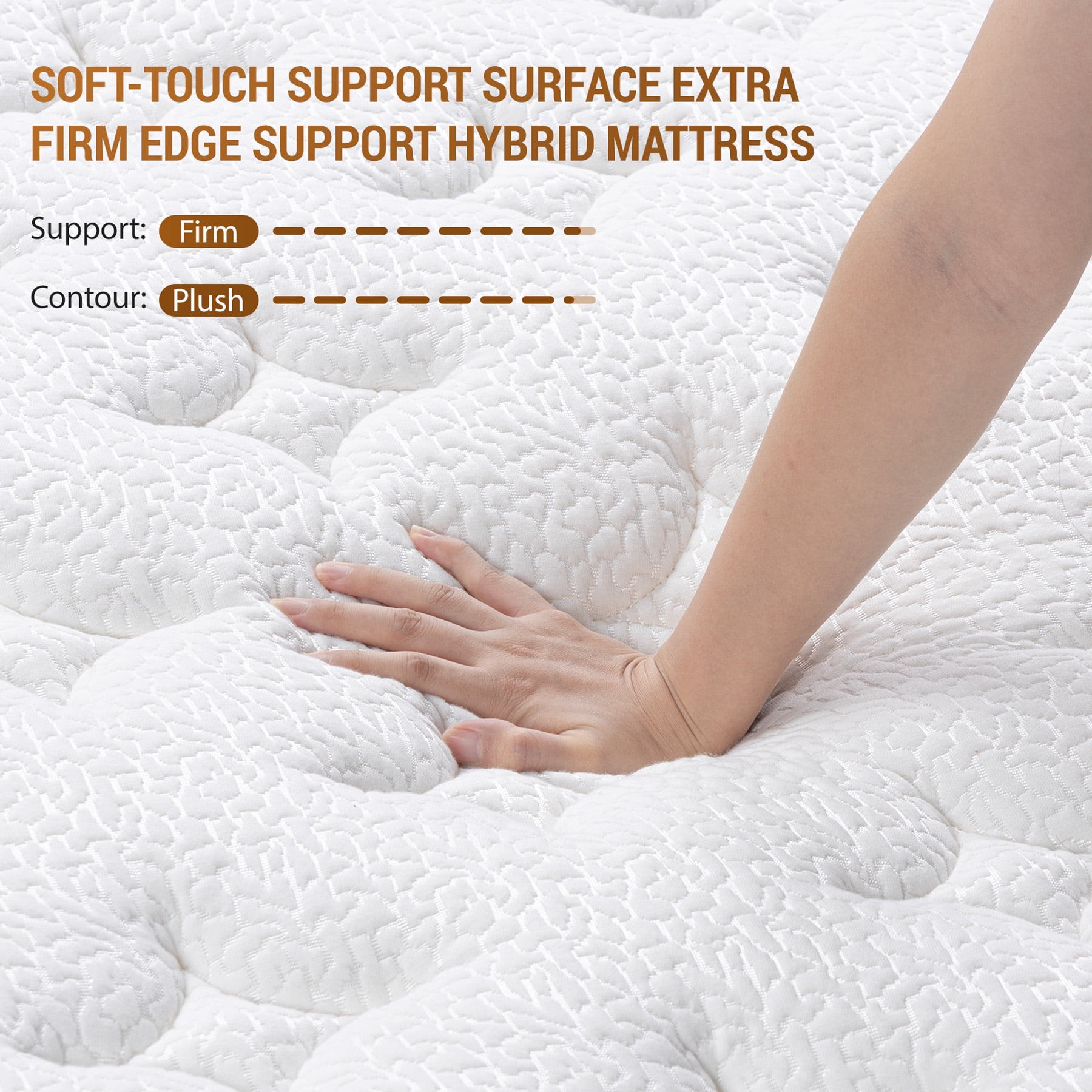 Sleepmax Soma 14" Firm Mattress Full, 365 Night Trial, Euro Top, 800+ Pocket Spring for Motion Isolation, Certipur-Us, Adult