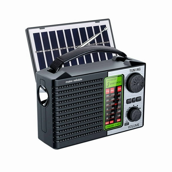 Portable AM FM SW Radio with Flashlight & BT Speaker Emergency Radio for Outdoor Camping and Emergency