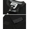 thumbnail image 3 of ZIMEGO Men's Long Sleeve Contrast Button Placket Neck Cuffs Casual Henley Shirts, 3 of 4