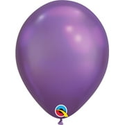 100 Qualatex Chrome Purple Latex Balloons 7"