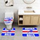 thumbnail image 2 of Juego de alfombras de baño de 3 piezas del equipo Bills Alfombra antideslizante para baño de 24 x 16 pulgadas, 2 of 7