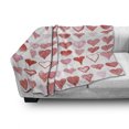 thumbnail image 3 of Valentines Day Soft Flannel Fleece Throw Blanket, Heart of Love and Romance Hand Drawn Style Romantic Art, Cozy Plush for Indoor and Outdoor Use, 50" x 70", Vermilion Pink White, by Ambesonne, 3 of 6