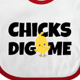 thumbnail image 4 of Inktastic Chicks Dig Me Boys Baby Bib, 4 of 4