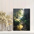 thumbnail image 2 of Forest Stream Sunlight Landscape Canvas Print, Suitable for Living Room, Bedroom, Entryway, Office, Cafe Decor, 2 of 8