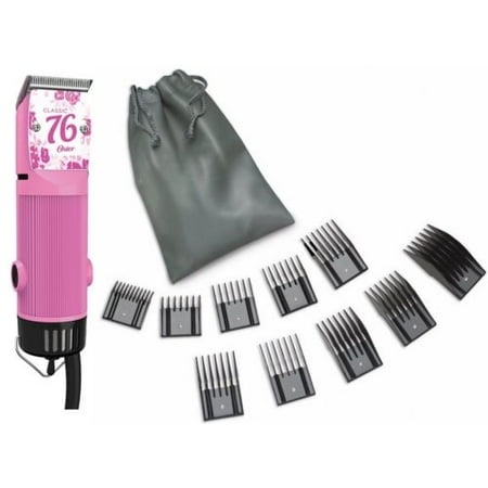Oster Classic 76 Pink Flower + 10 PC Comb Set