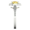 thumbnail image 3 of Halo Engagement Ring for Women - 1.86ct Simulated Yellow Diamond in 14K White Gold Promise Ring, 3 of 8