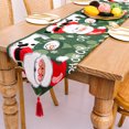 thumbnail image 1 of Mantel navideño rectangular de poliéster, 35 x 180 m, patrones de árboles de Navidad para decoración de mesa navideña, mantel navideño impreso, mantel absorbente, decoración de Año Nuevo (D), 1 of 4