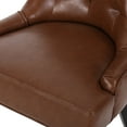 thumbnail image 4 of Noble House Will Faux Leather Dining Chairs, Set of 6,Cognac Brown,Espresso, 4 of 8