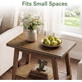 thumbnail image 6 of Finmind Solid Wood End Table, 2-Tier Narrow Side Table with a-Frame for Small Spaces, Farmhouse Rustic Style, Living Room or Bedroom, 6 of 11