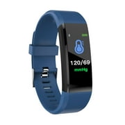 Waterproof Smart Bracelet Watch 115 Plus Blood Pressure Monitoring Heart Rate Smart Wristband Fitness Band