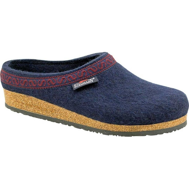 Women's Stegmann Wool Felt Cork Clog Slipper Navy Wool 11 W Walmart