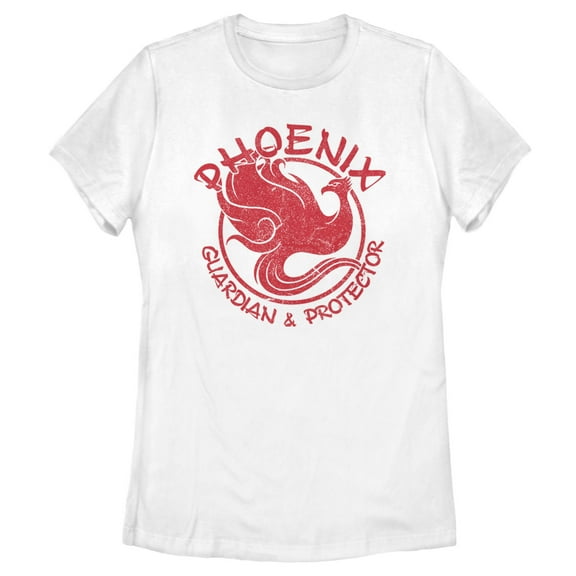 Women's Mulan Phoenix Guardian  Graphic Tee White Small