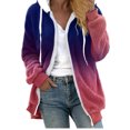 thumbnail image 4 of Virmaxy Womens Winter Sherpa Fleece Coat Tie-dye Fuzzy Fleece Plush Jacket Cardigan Full Zip up Long Sleeve Outwear Trendy Faux Fur Fall Winter Winter Plush Outwear Jacket Red M, 4 of 5