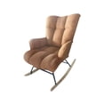 thumbnail image 2 of Mecedora,Mecedora Exterior Respaldo Ajustable Moderno,Cojín grueso Casual Sofá perezoso Silla Muebles,Apoyabrazos del sillón perezoso mecedor del jardín,Sillón mecedora con respaldo marrón, 2 of 8