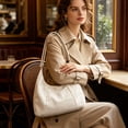 thumbnail image 4 of Bolso tote de pana para mujer, bolso bandolera de gran capacidad para ir al trabajo o a clase – Correa ajustable, bolso de mano versátil con forro para uso diario., 4 of 6