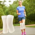 thumbnail image 5 of Hyknon Knee Sleeve for Women Men, Breathable Ribbed Knit Knee Sleeve, Elastic Warm No-Slip Recovery Knee Brace, Lightweight Thin Knee Pads for Running Pain Relief Arthritis Yoga Rheumatism (Beige M), 5 of 6