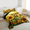 thumbnail image 3 of Homewish Yellow Rustic Sunflower Bedding Comforter Set,Country Floral Plant Twin Comforter Sets,Yellow Green Bedding Set For Girl,Luxury Bedroom Decor Reversible,2-Piece, 3 of 8